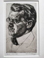 Heinrich SEUFFERHELD – Porträt des Albert Volk, Radierung
