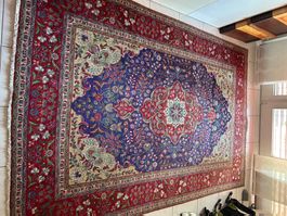 Teppich floral rot-blau 205x290cm