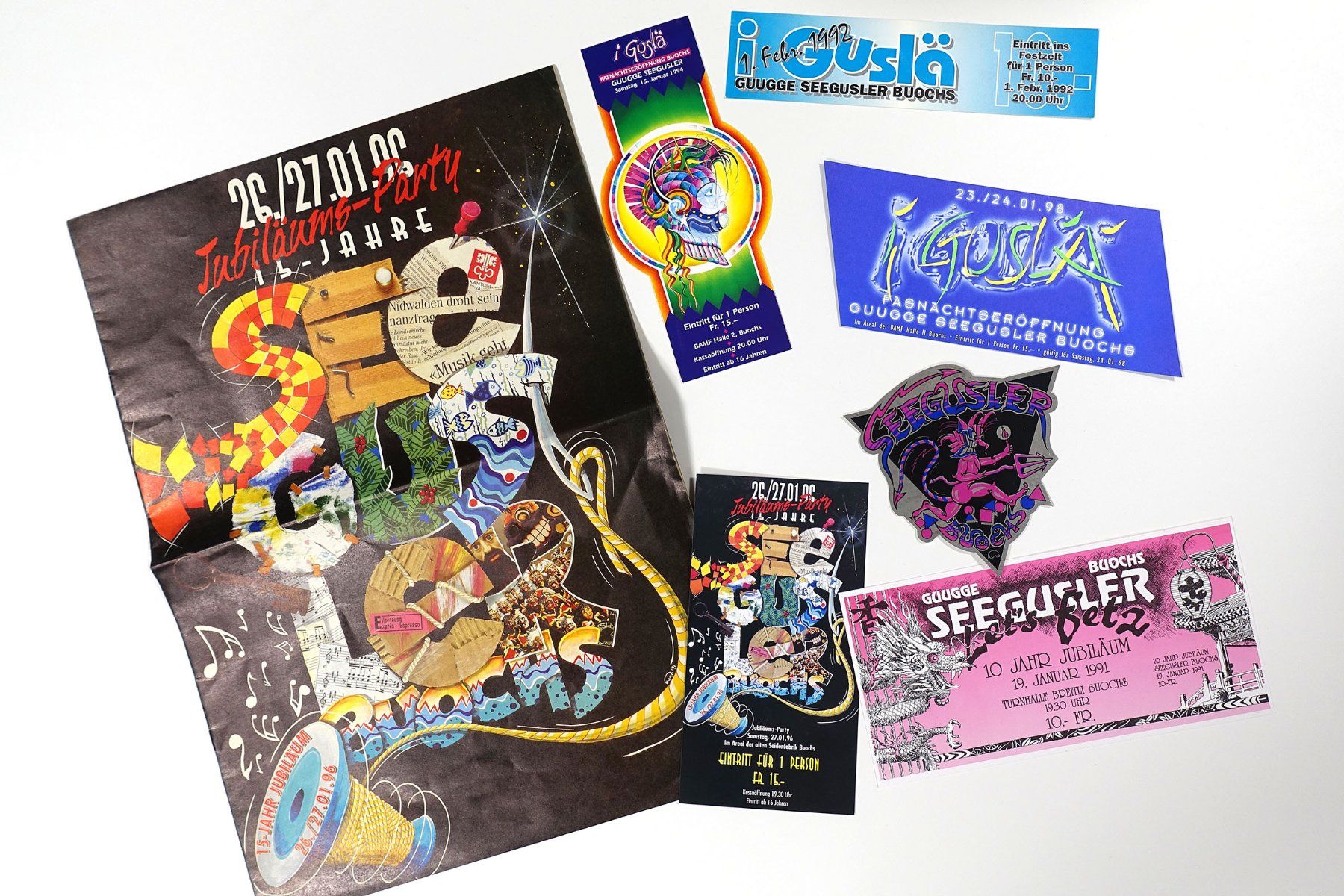 Sticker: Seegusler Buochs Set: Tickets, Programmheft, Kleber – Usato da Buochs venduto da chicco64