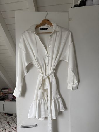 Zara Hemdkleid/Tunika, weiss, Grösse S, Sommerlich!