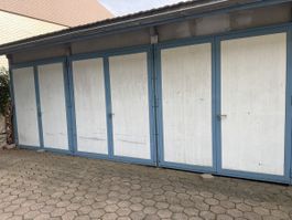 Garagentor Metall blau gebraucht guter Zustand
