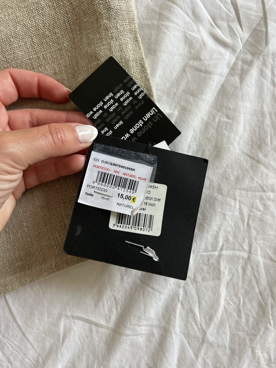 Cuscini: Taie de coussin neuve avec étiquette lin – Nuovo e nell'imballaggio originale da Genève venduto da MinimalistDressing 1