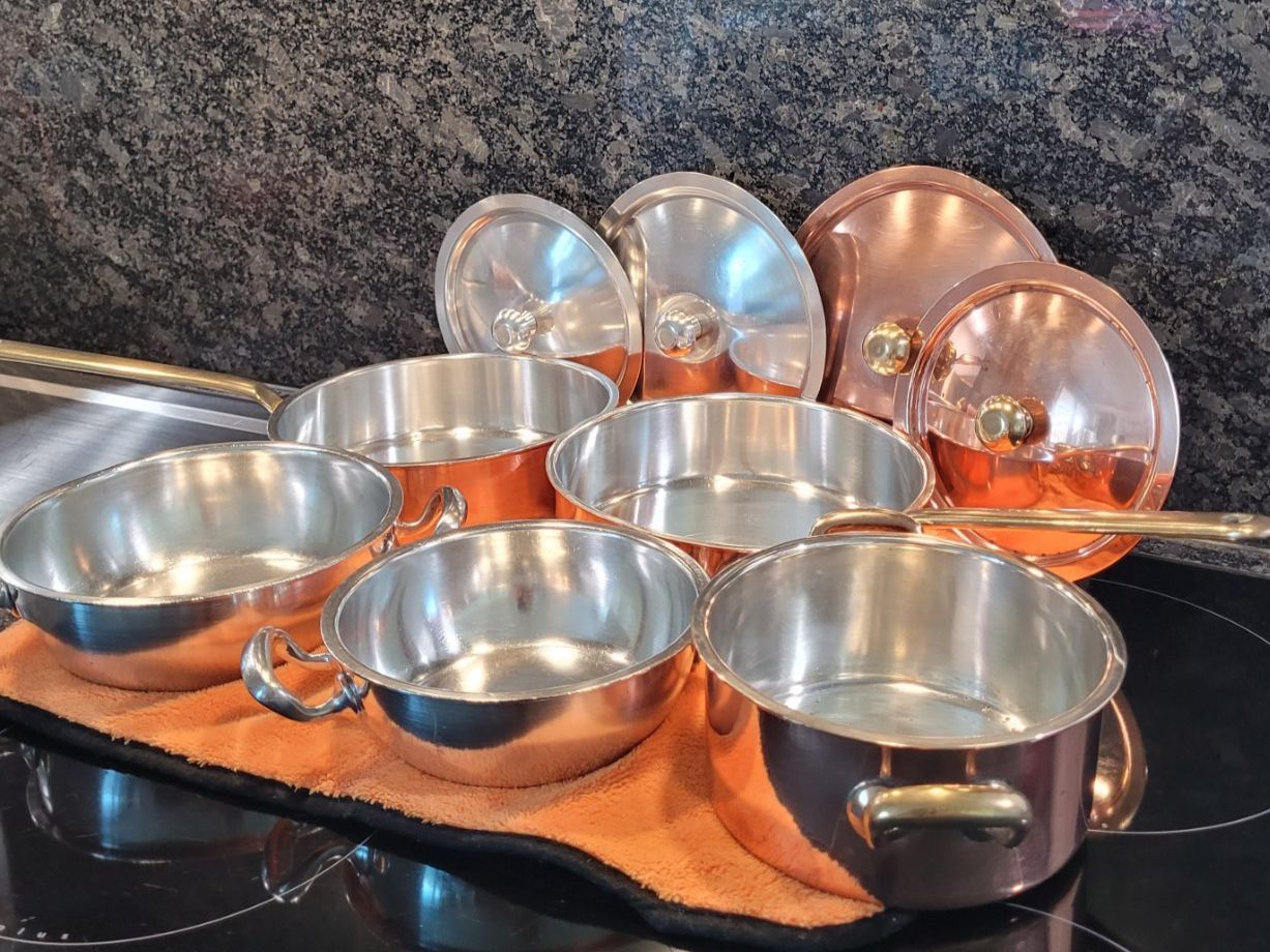 Padelle: SPRING-KUPFER SET 9-TEILIG AUS DER 1.GENERATION US DEN 40-ER – Usato da EMMETTEN venduto da pfi_cbg5 5