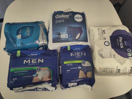 Lot culottes d'incontinence Tena, Dailee, Abena, Molicare