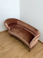 Vintage Chaiselongue / Liegesessel, Rosa, Samtbezug