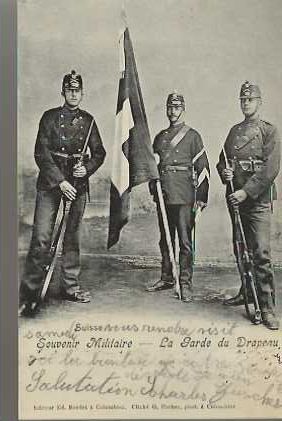 Cartes postales: carte postale militaire la garde du drapeau – D'occasion à Sorvilier par carose01