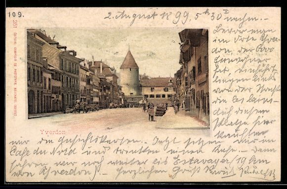 Cartoline postali: AK Yverdon, Ortspartie – Usato da Berlin venduto da bartko-reher