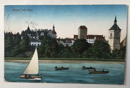 ALTE ANSICHTSKARTE ARBON MIT SEE
