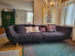 HOM'IN Big Sofa Couch 300cm schwarz Federkern (NP: 1199.-)