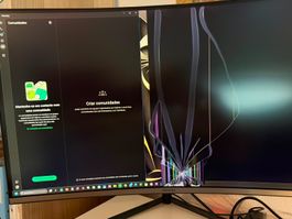 Samsung U32R590CWR 32" 4K incurvé, dalle LCD endommagée