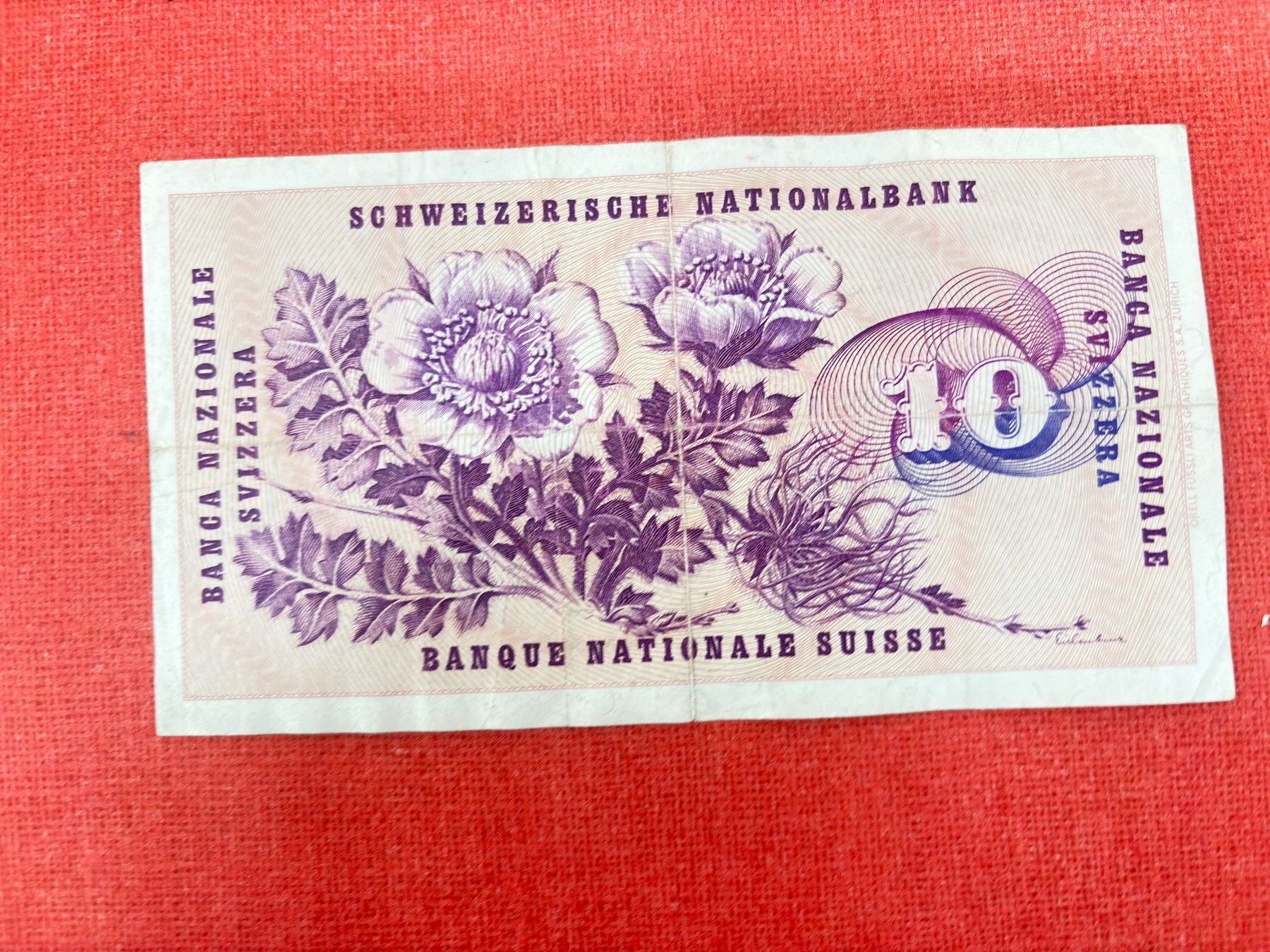 Billets de banque: 10 Faranken Banknote 1963 gebraucht – D'occasion à Ormalingen par digital09 1