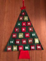 Adventskalender Tannenbaum Stoff von J.E.Schum Würzburg