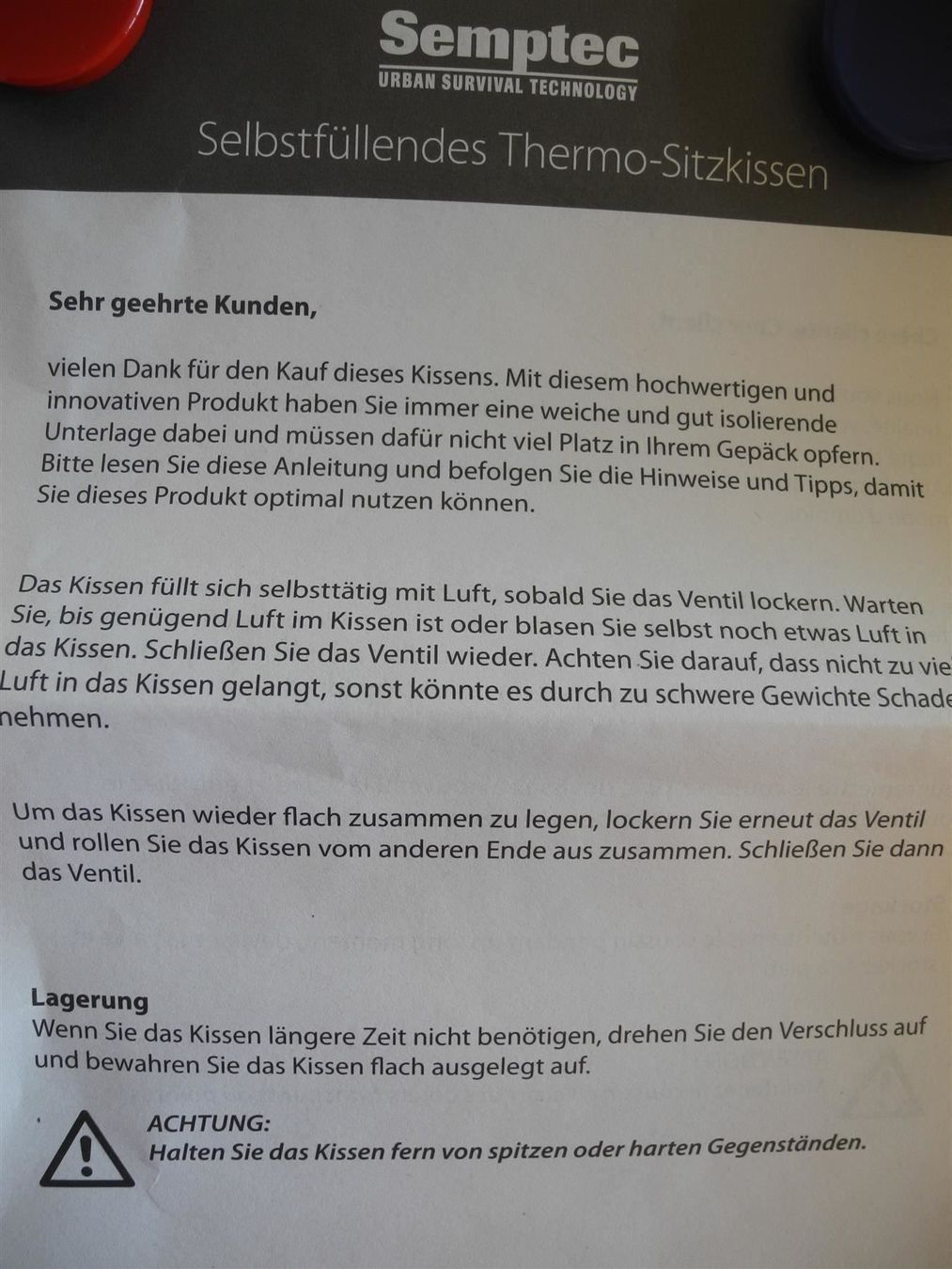 Coussins: Selbstaufblasendes Kissen, Nr. d27 – Neuf avec emballage d'origine à Kottwil par Crazyrolf 4