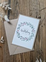 Handgemachte Grusskarte -Happy Birthday