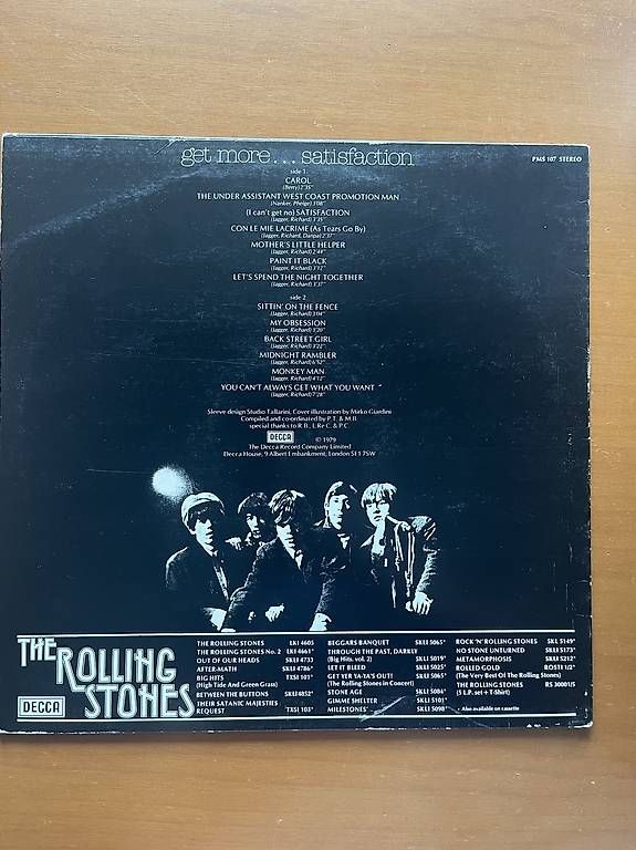 Dischi in vinile: LP The Rolling Stones - Get More ... Satisfaction – Usato da Viganello venduto da 597_k72f 1