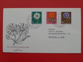 1963, J200-J202 seltener Ersttagsbrief im breiten Format !
