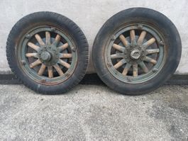 Oldtimer 2 Speichenrad / Holzspeichenrad BUICK 21" für Deko