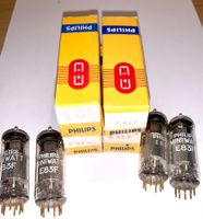 4 Röhren E83F /6689(als NF-Audio-Pentode verwendbar),Philips