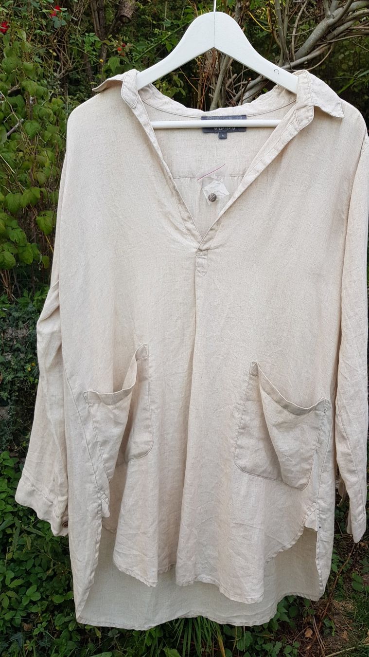 Cachet Camicette: Cachet Leinenbluse beige Grösse M neu – Nuovo e nell'imballaggio originale da Biel/Bienne venduto da vincza2012
