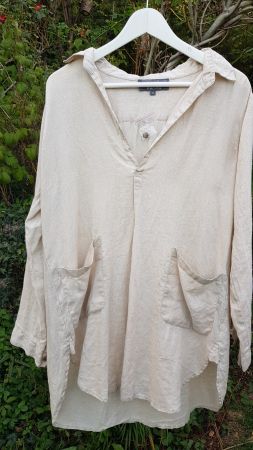 Cachet Leinenbluse beige Grösse M neu