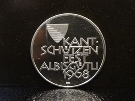 Medaille KANT SCHÜTZENFEST ALBISGÜTLI 1968 SILBER 0.900
