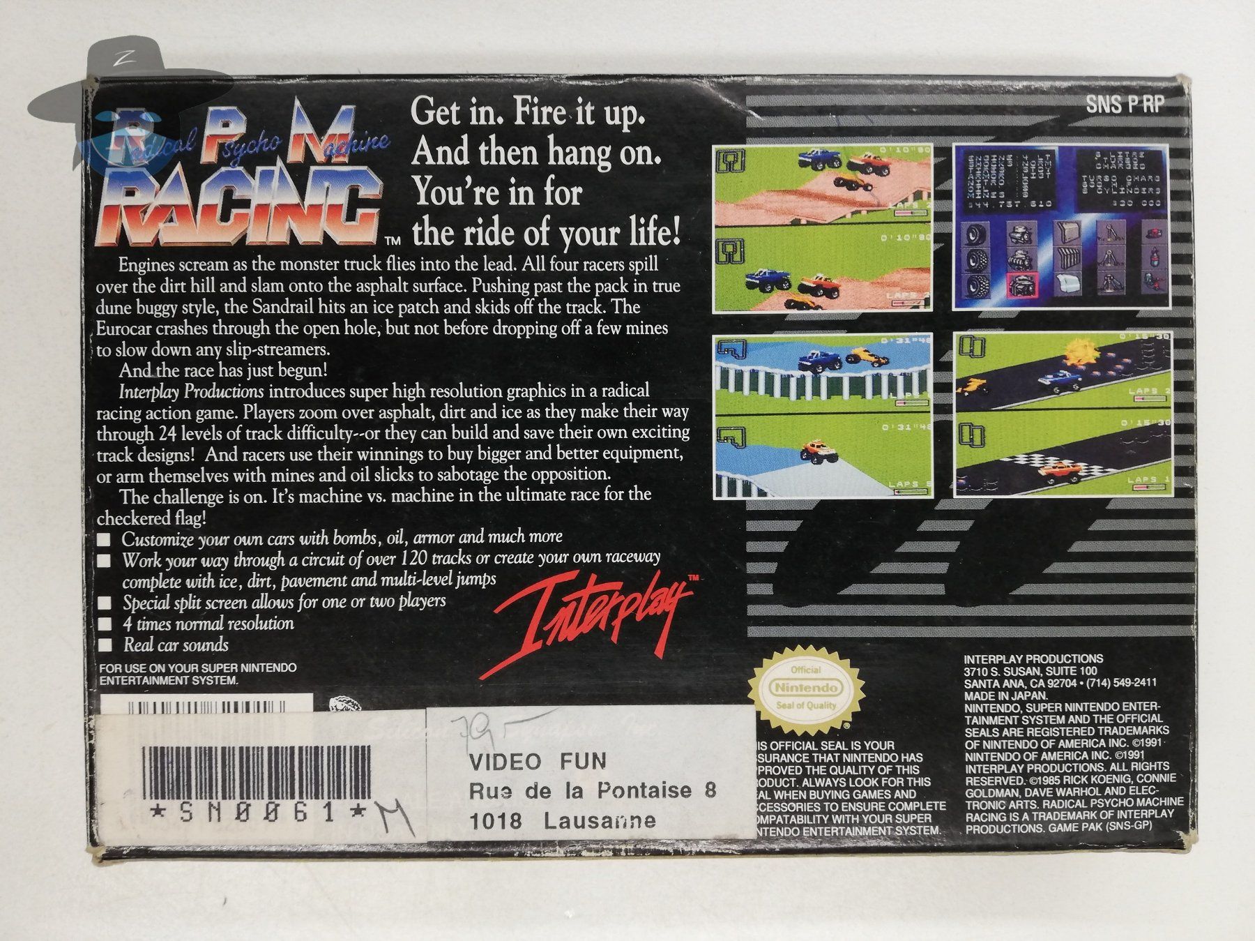 Nintendo Giochi: Radical Psycho Machine Racing / USA NTSC-U / Super Nintendo – Usato da St. Gallen venduto da zorro_dc 1