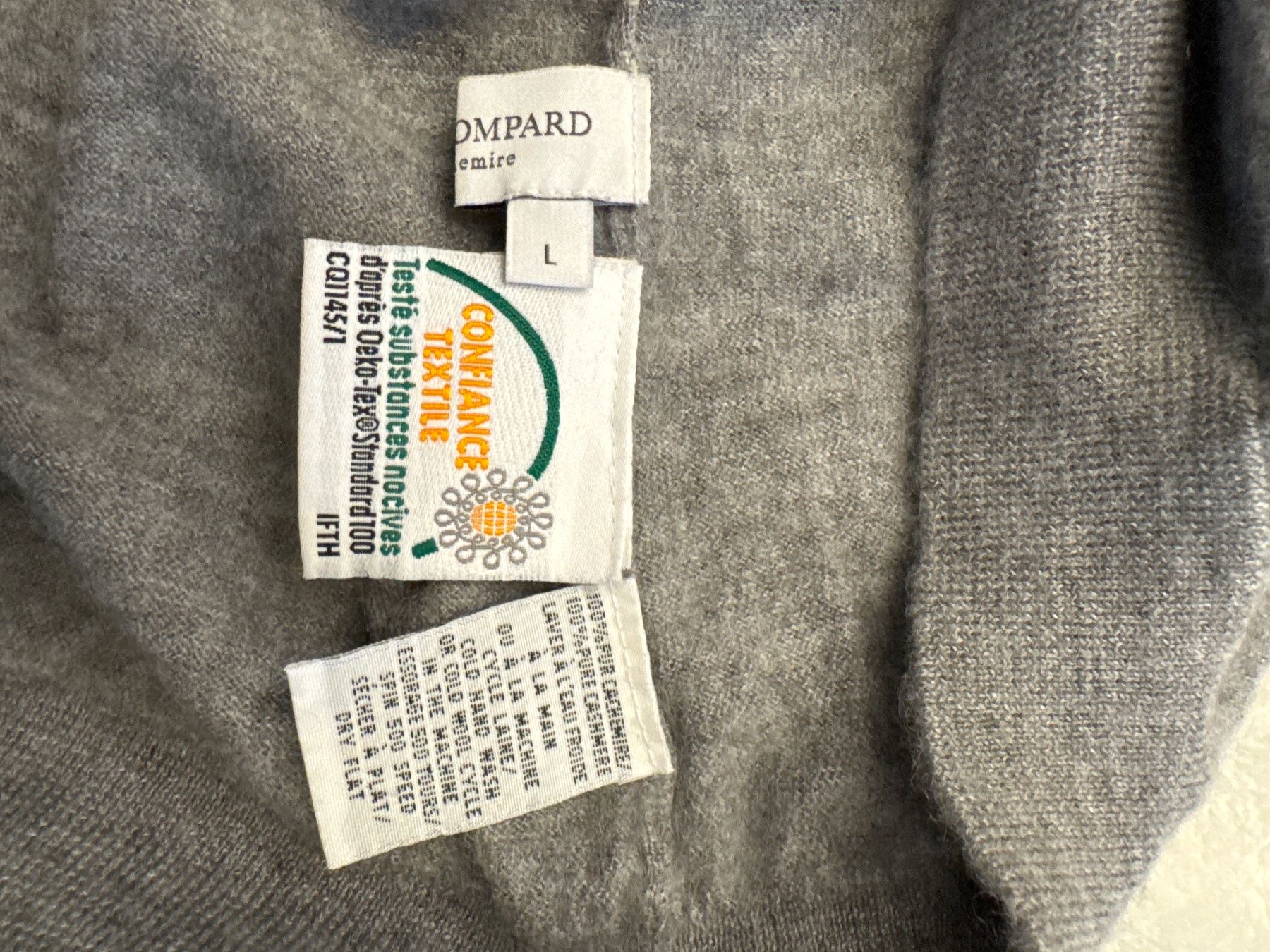 Pullover & Sweatshirts: Pull col roulé Éric Bompard cachemire gris taille L – Gebraucht aus Genève von Cicin 1