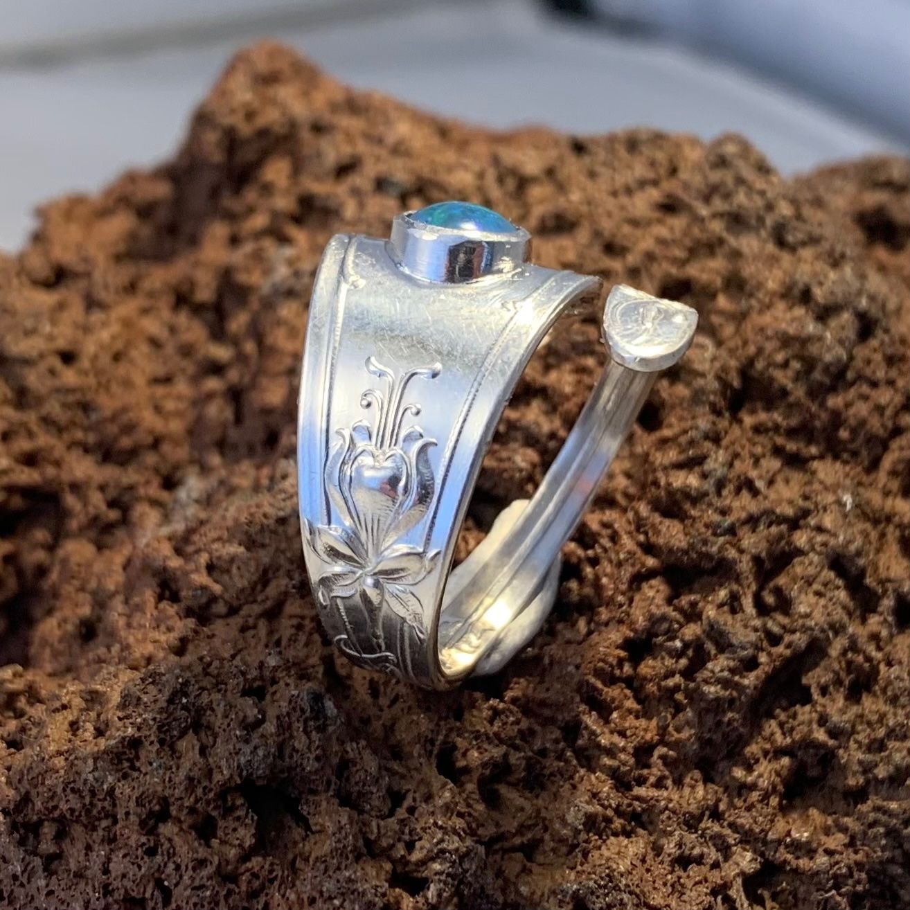 Anelli: Silberring Blumiger Opal Gr.59 – Nuovo (secondo la descrizione) da Thun venduto da Svonskj 2