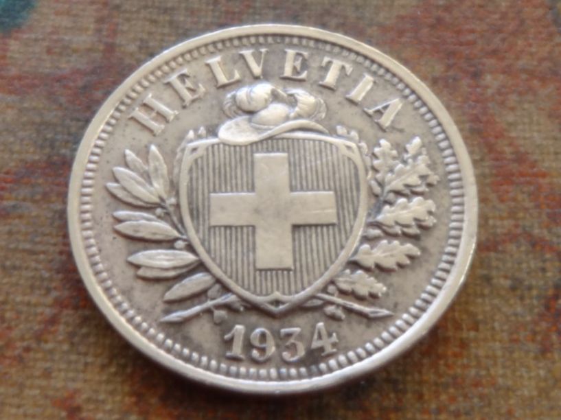Tutti le monete: 2 Rp. 1934   (D) – Usato da Romanel-sur-Lausanne venduto da Swift13