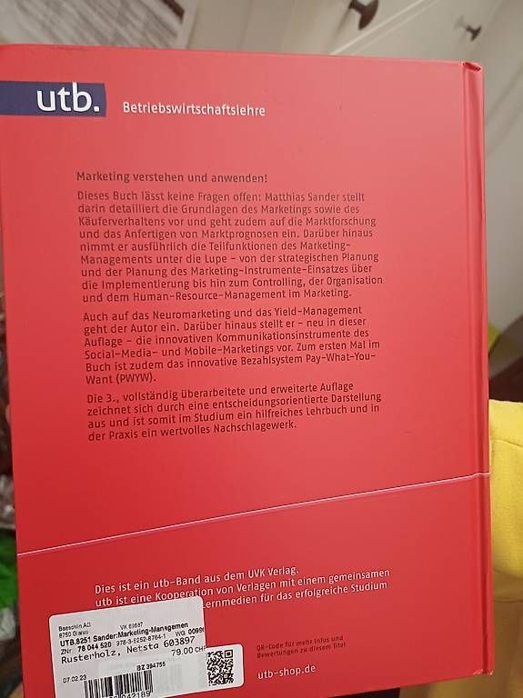 Libri: Buch Marketing NEU – Nuovo (secondo la descrizione) da Netstal venduto da bab_dh88 3
