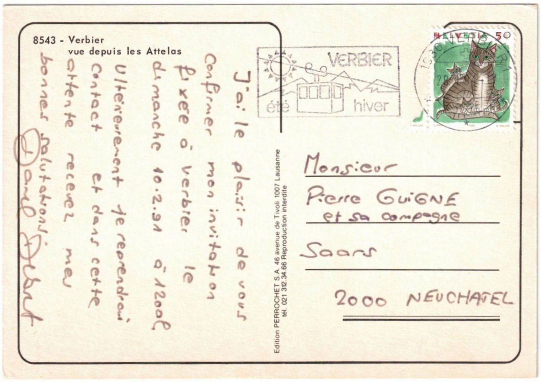 Cartoline postali: Verbier mit Luftseilbahn Attelas – Usato da Binningen venduto da Mountainrider 1