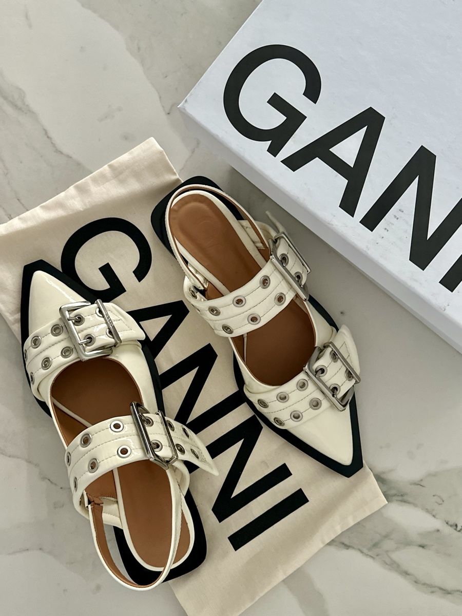 Scarpe da donna: Ballerine slingback GANNI – Nuovo e nell'imballaggio originale da Pregassona venduto da Ssarassin23