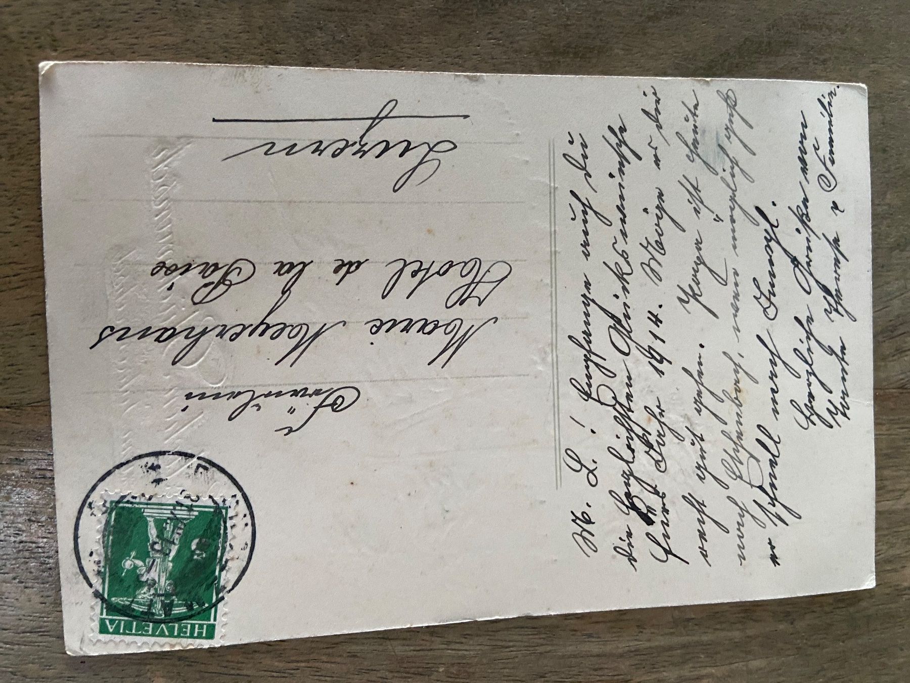 Cartoline postali: AK Neujahr  Winter Wald Berge – Usato da Luzern venduto da waterfront1 1