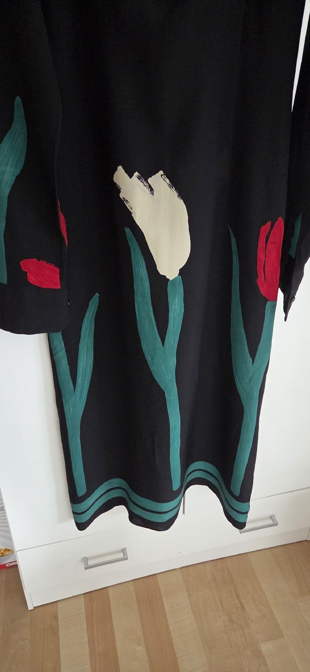 Vestiti: Seidenkleid Handgemalt, S – Usato da Hellbühl venduto da Veci02 3