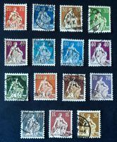 9-3-2 Timbres Helvétie avec épée, oblitérés, 1908 à 1925