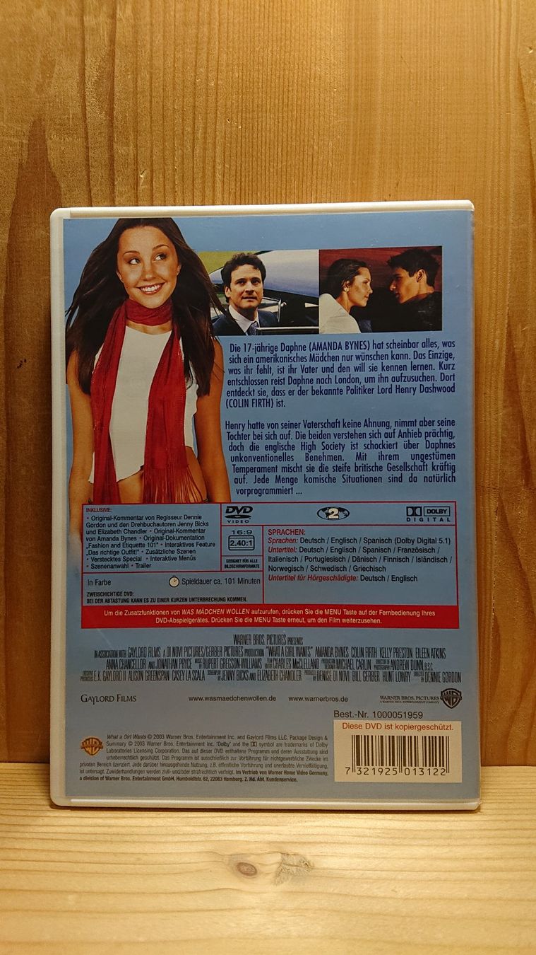 Tutti i DVDs: WAS MÄDCHEN WOLLEN DVD mit Amanda Bynes – Usato da Wilderswil venduto da Exebub 1