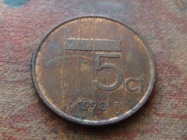 PAYS-BAS  Nederland  5  Cents  1990