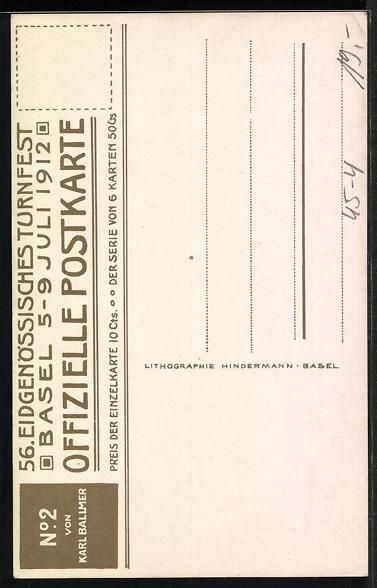 Cartes postales: Basel, 56. Eidgenössisches Turnfest 191 – D'occasion à Berlin par bartko-reher 1