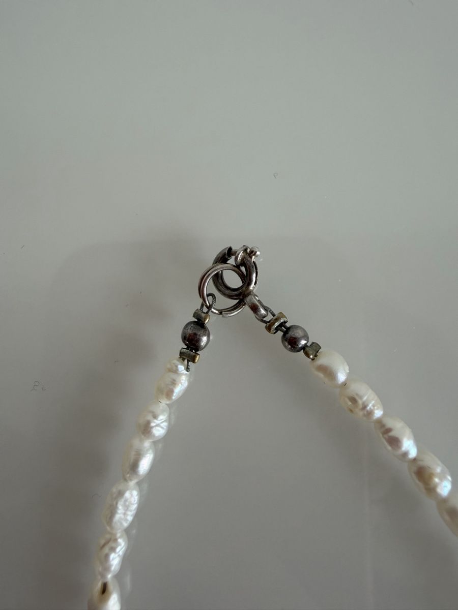 Perle (finte): 2 rangs de perles de perles naturelles – Usato da Cressier FR venduto da Kvito4ka 5