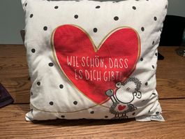 Schönes Kissen "Wie schön, dass es dich gibt!" 💕🐑
