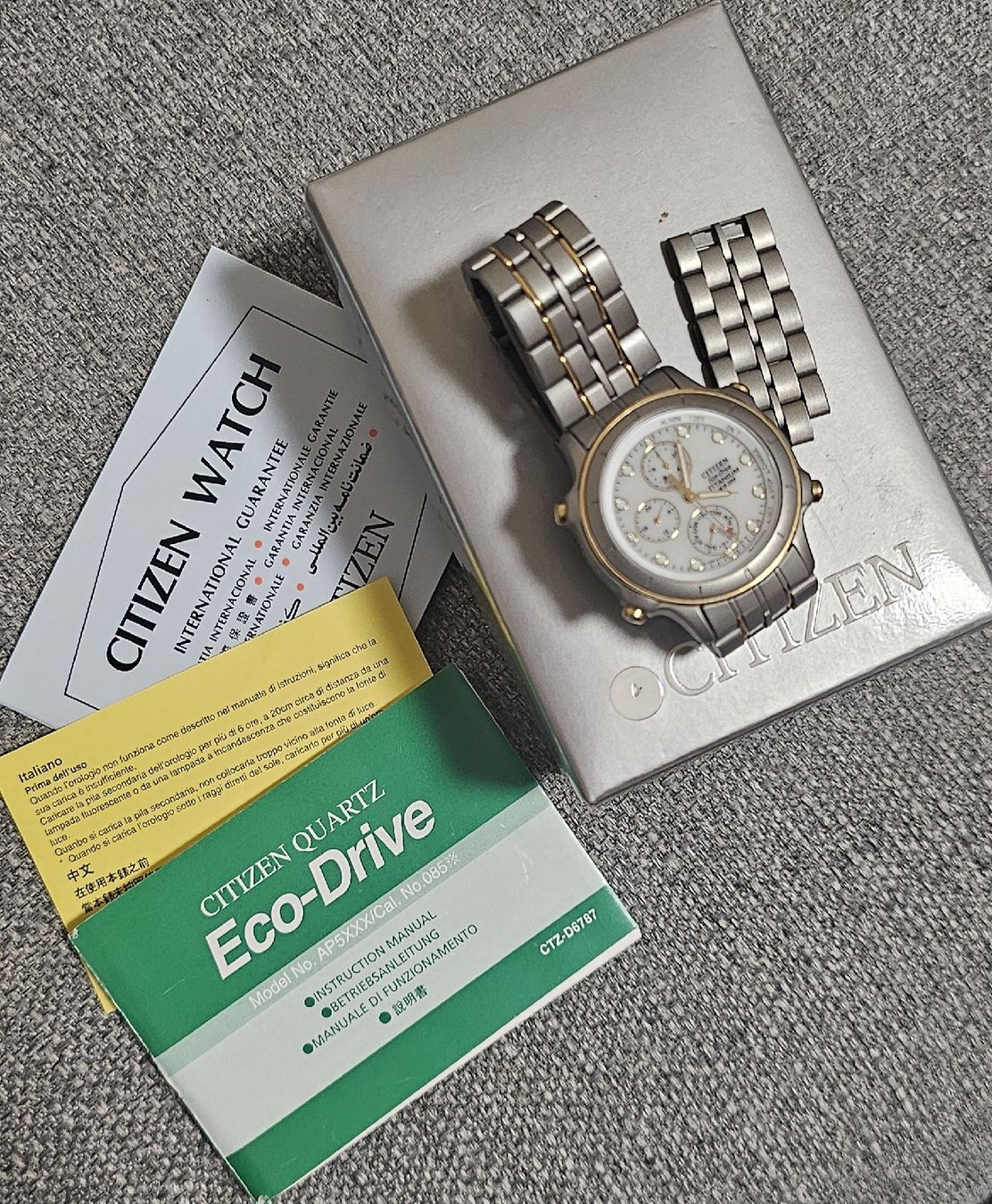Citizen Orologi: Citizen Eco-Drive Titane, Full-Set ! – Usato da Genève venduto da Fresko01 1