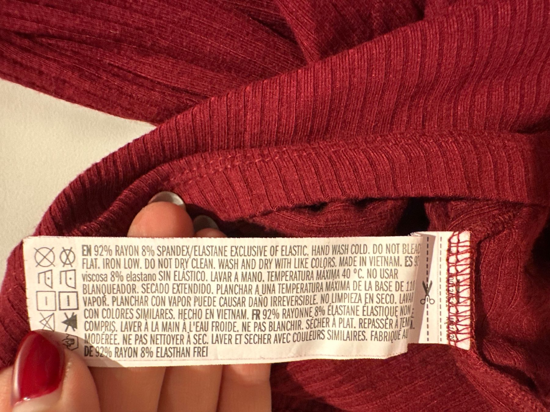 Vestiti: Weinrotes, geripptes Kleid von Forever 21, Grösse M – Usato da Zürich venduto da cfh_cg22 4