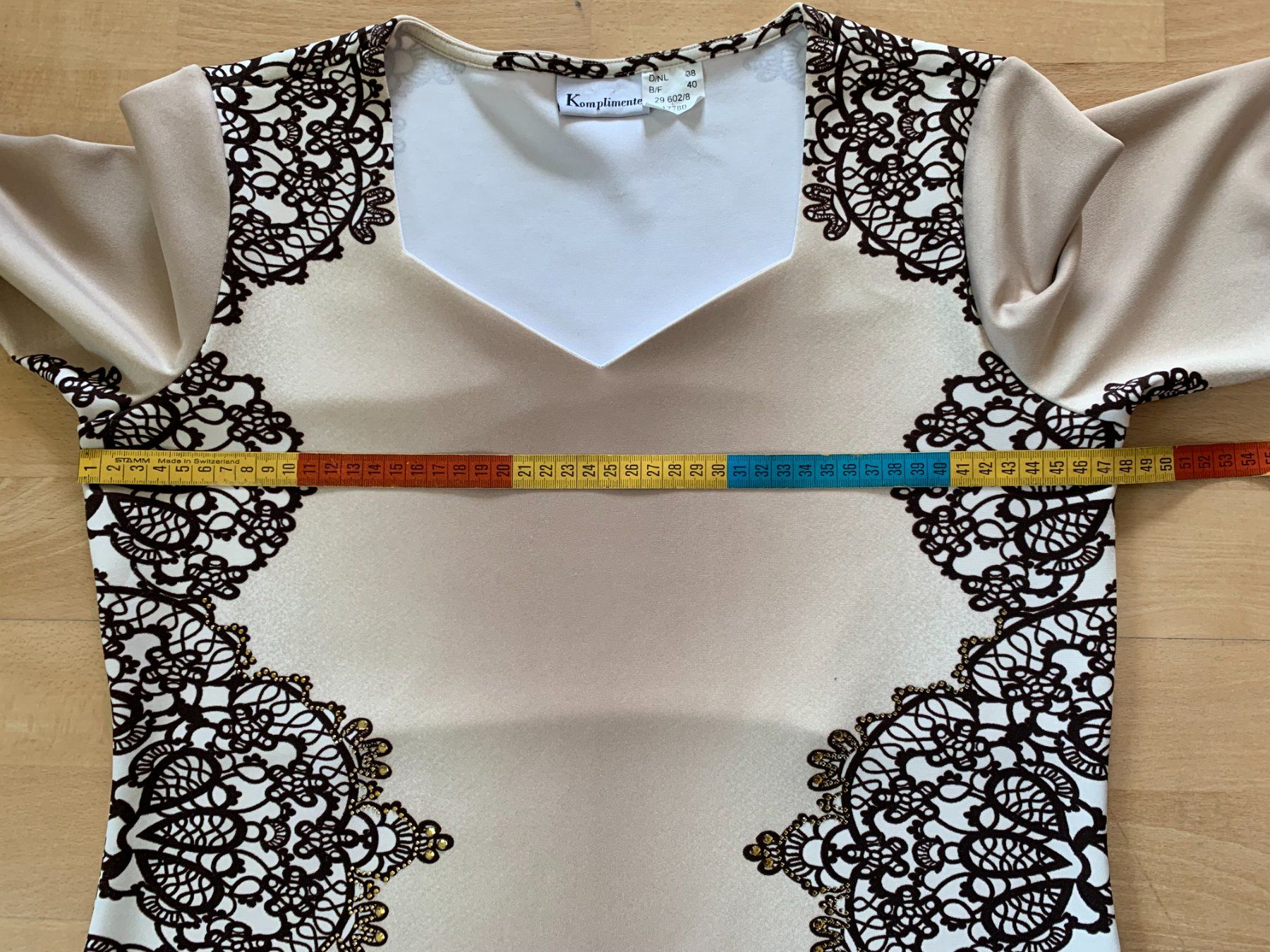 Vestiti: Komplimente Damen Kleid, Gr. 38/40, beige – Nuovo (secondo la descrizione) da Worb venduto da farben20zauber 4