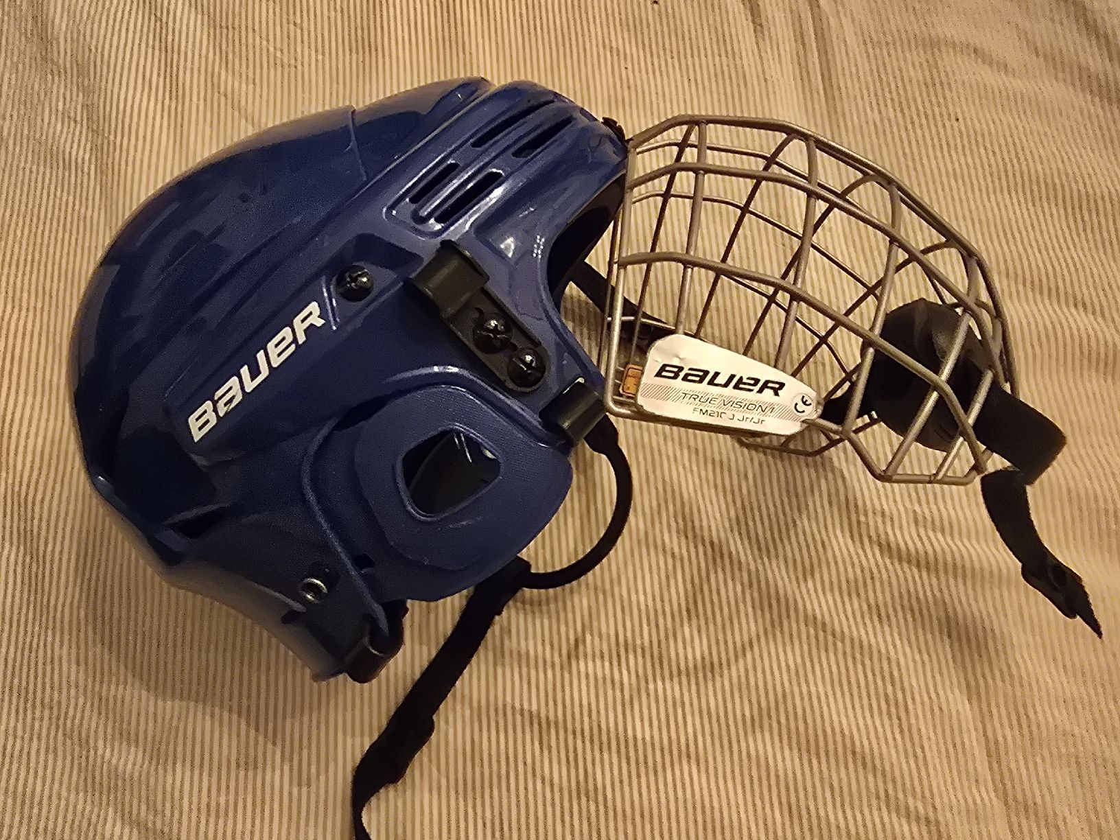 Bauer Casques: Kinderhelm Eishockey Helm Bauer mit Gitter blau – D'occasion à Zürich par SecondAppeal 4