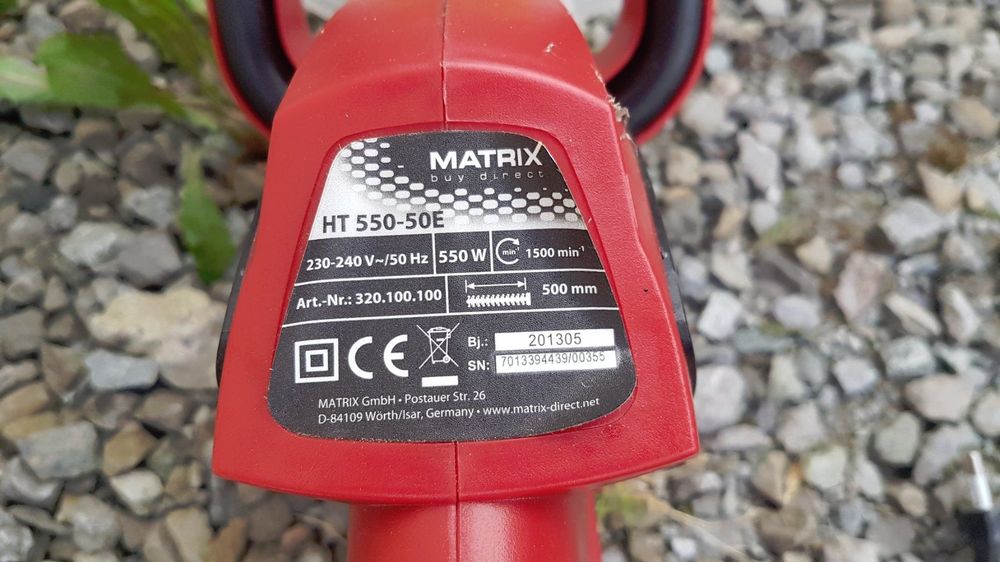 Elektro Heckenschere 🤩 Matrix HT550-50E Neu 50 cm Schwert (Neu und ...