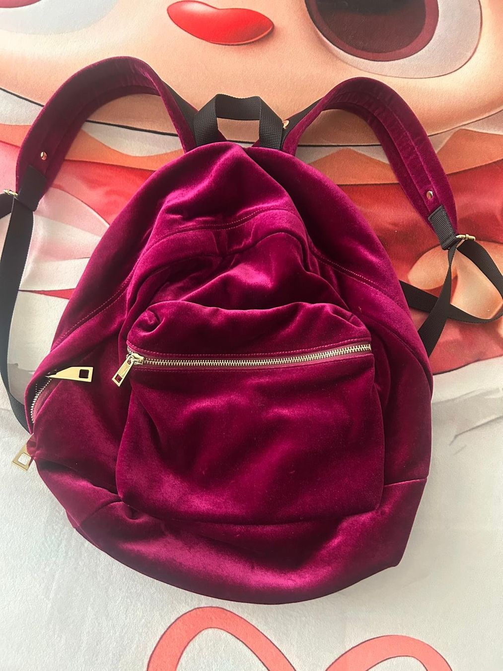Sandro Zaini: Sandro Rucksack Samt Bordo Top Zustand – Usato da Basel venduto da Friend68