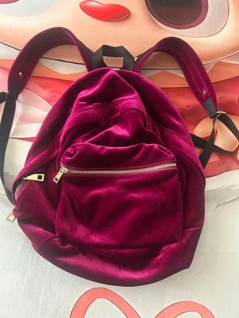 Sandro Rucksack Samt Bordo Top Zustand