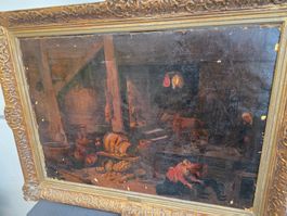Antique peinture à l'huile Pieter DE BLOOT (1601/02-1658)