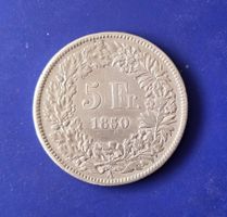 Silber Schweiz 5 Fr. 1850 A