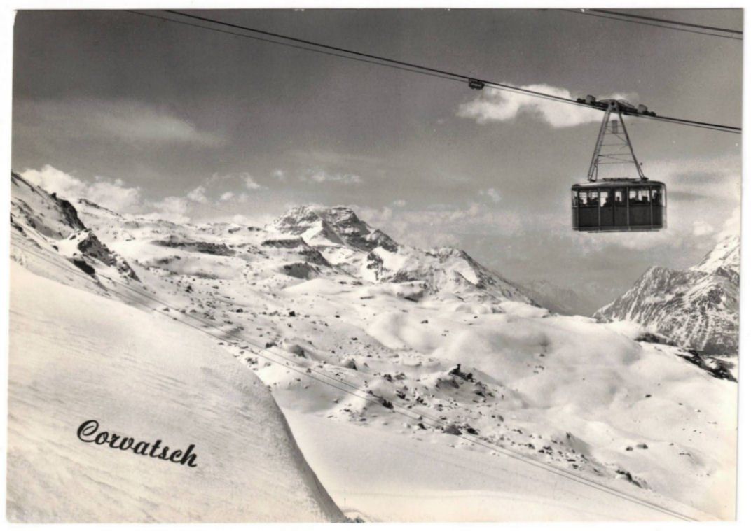 Ansichtskarten: Silvaplana - Luftseilbahn Corvatsch – Gebraucht aus Binningen von Mountainrider